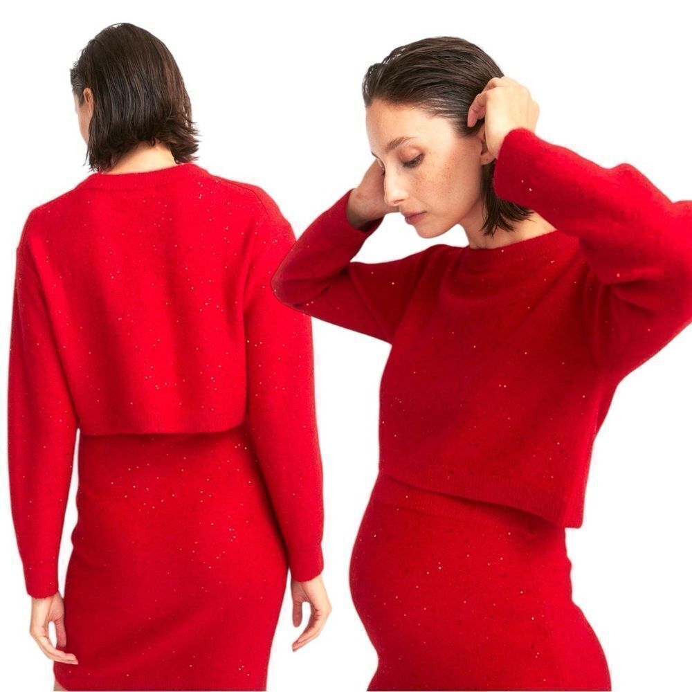 H&M Red Knit Sweater Dress Set